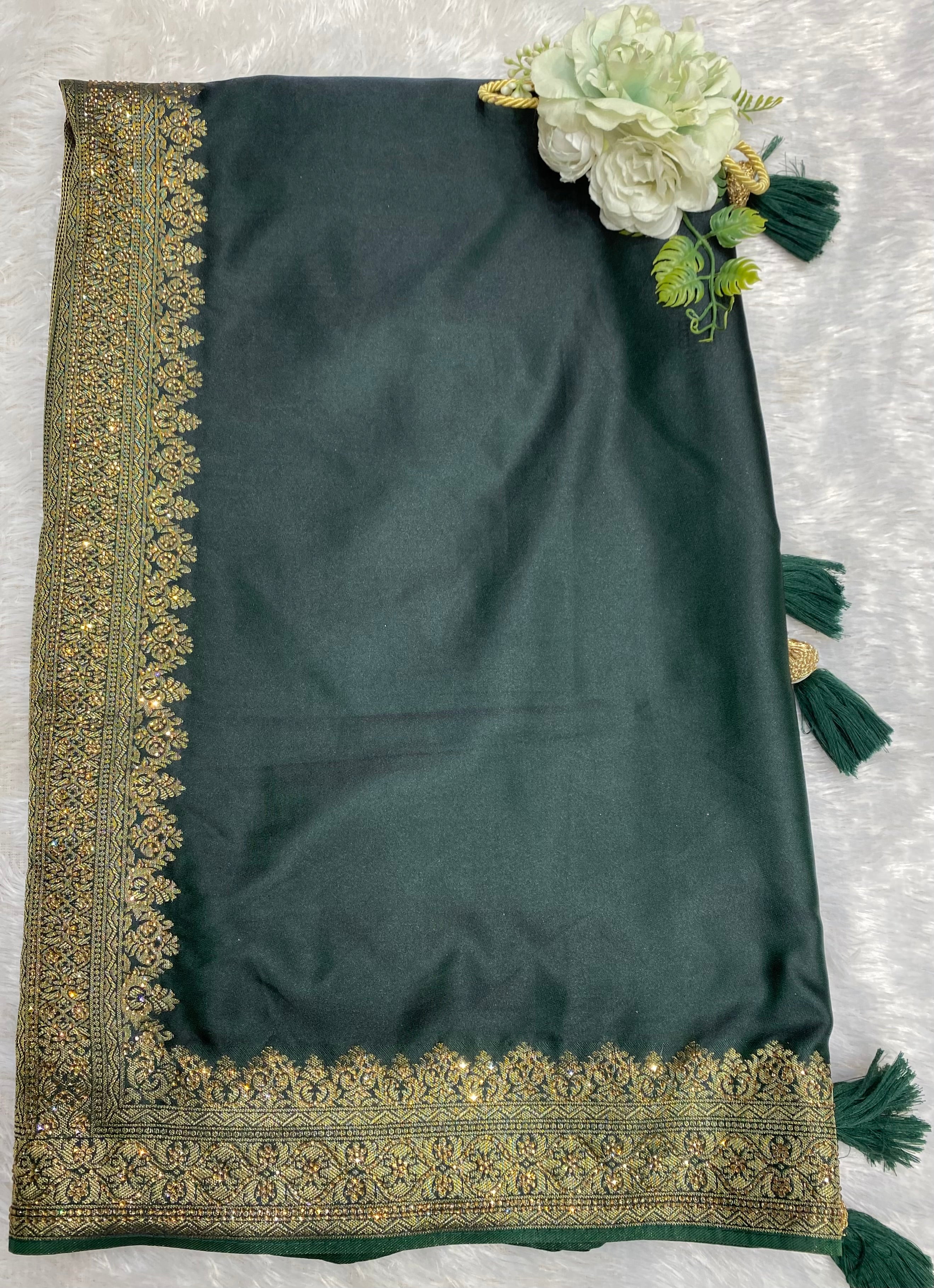 Palia silk saree with border