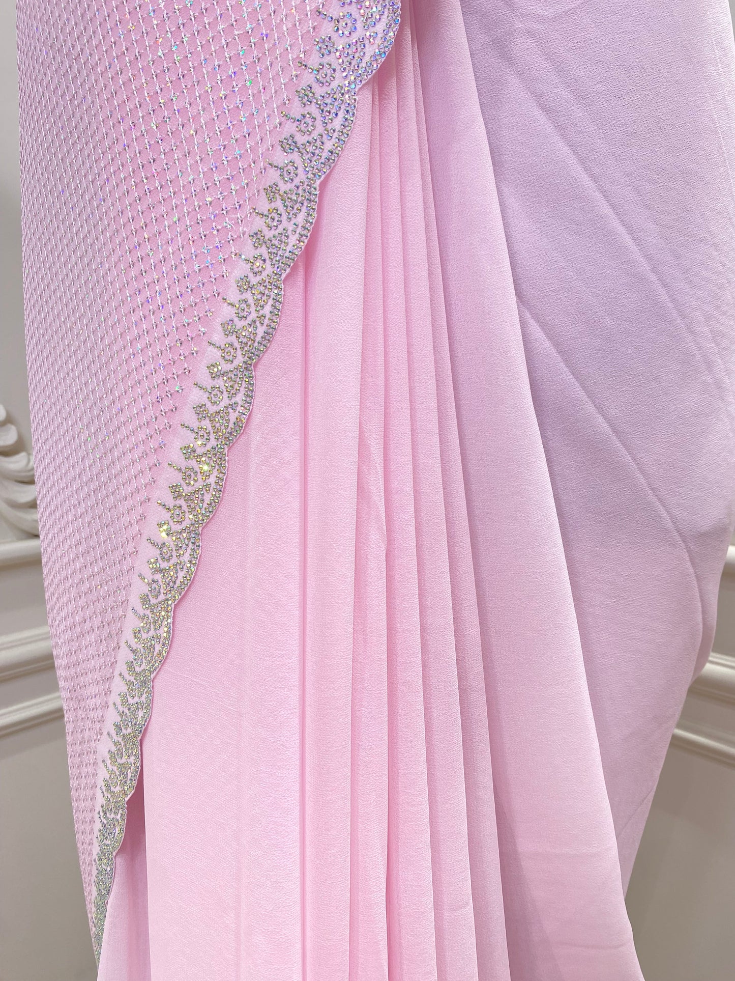 Georgette fabric with sequence work saree