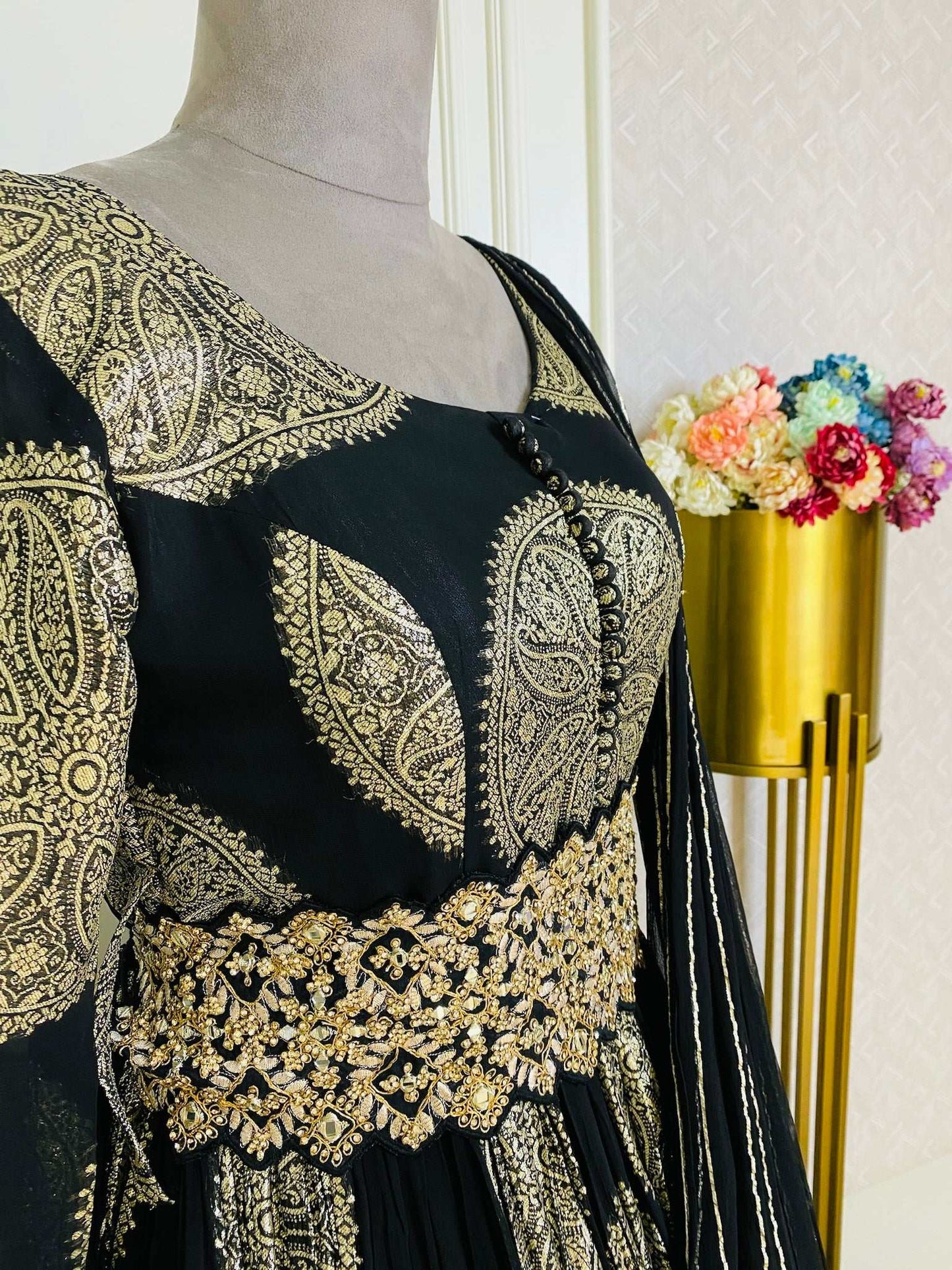 Beautiful Black Indo Gown