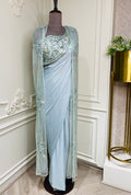Azure Soft Premium Lycra Drape Saree