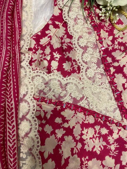 Rose Pink Muslin Suit