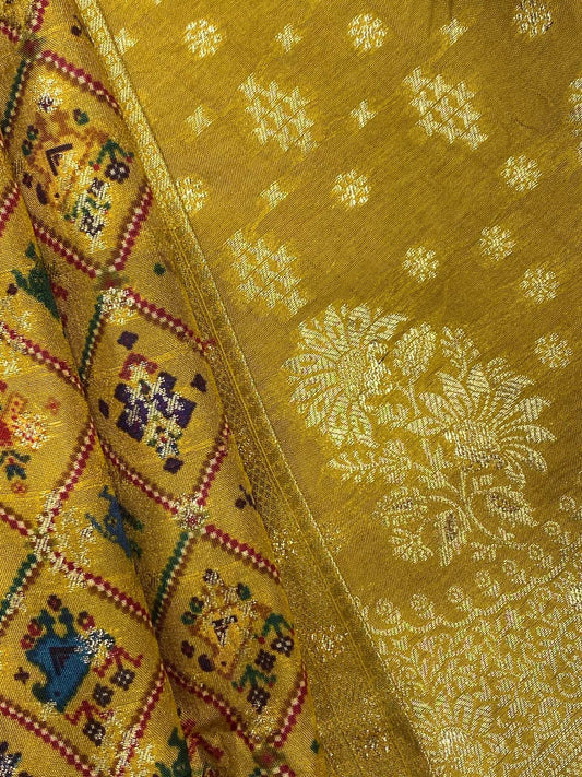 Silk Suit With Patola Duppta