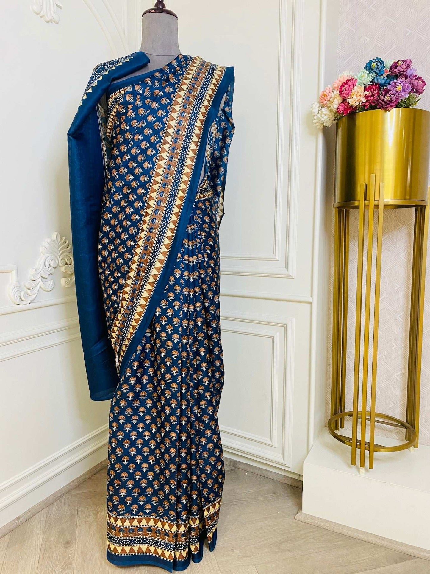 Cotton Silk Blue saree