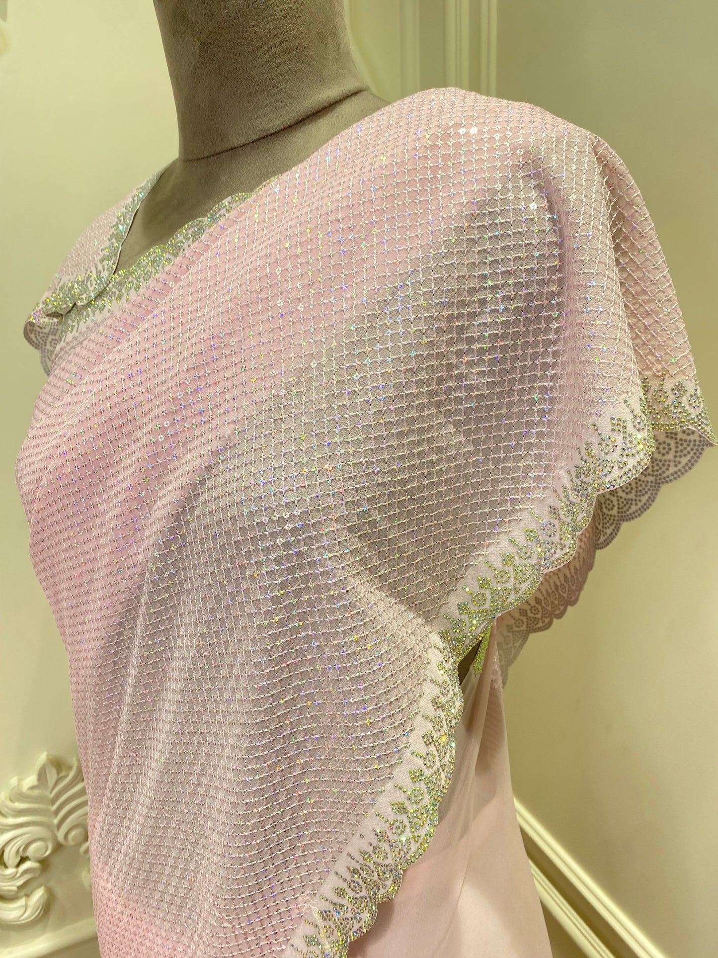 Georgette fabric with sequence work saree