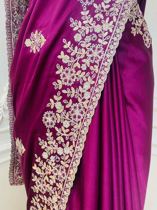 Gota Pati Satain Fabric Saree