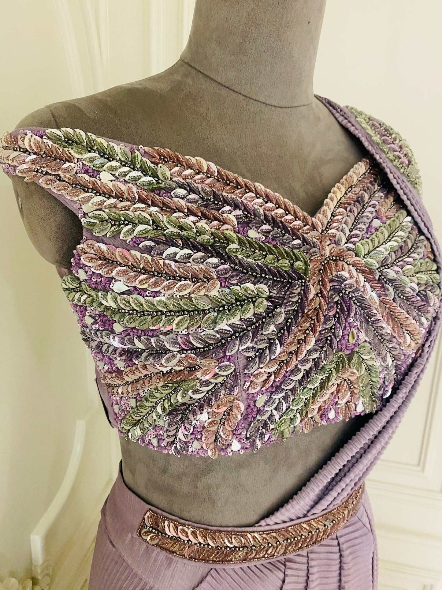 Elegant Lavender Drape Saree