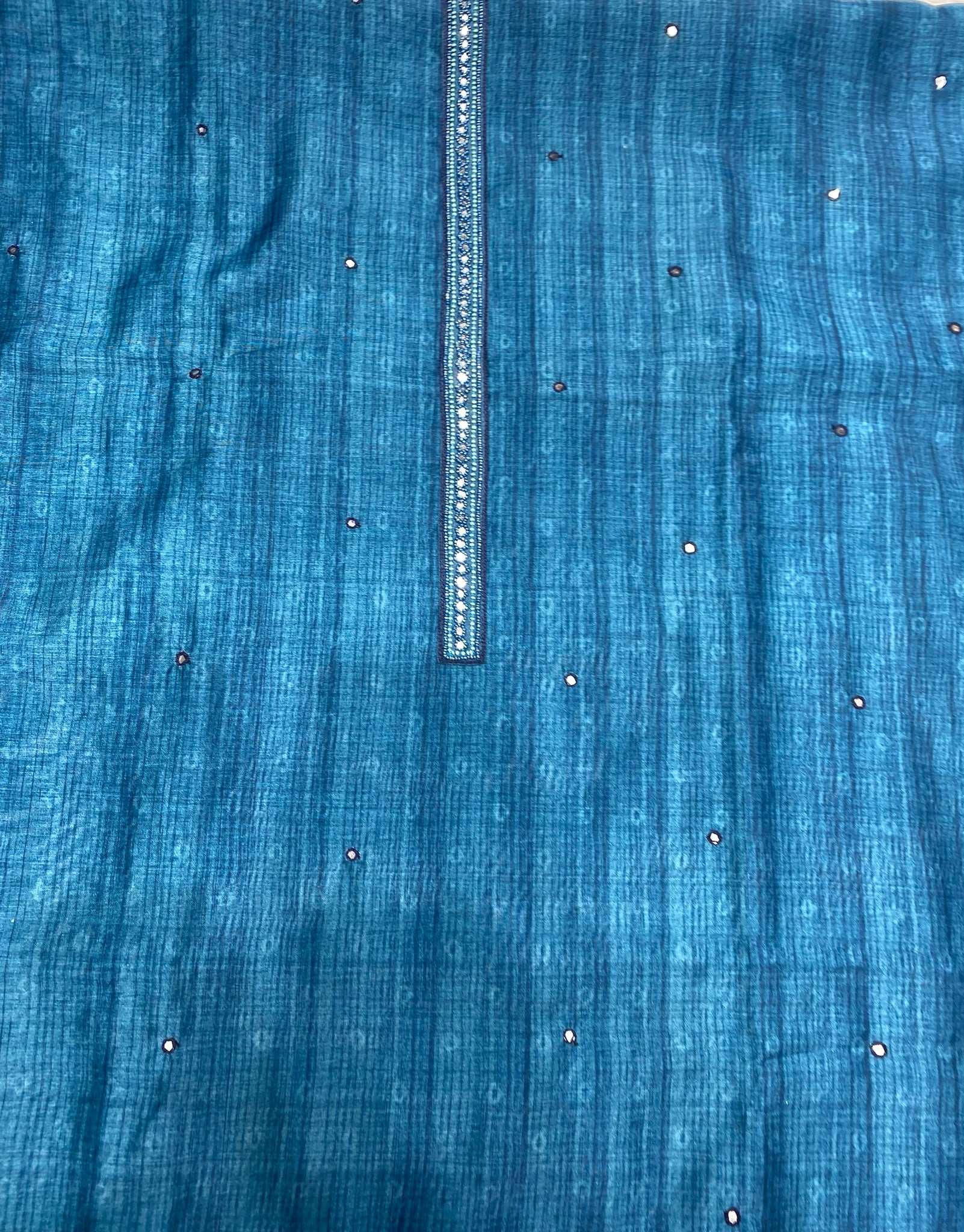 Denim Blue Chanderi Suit