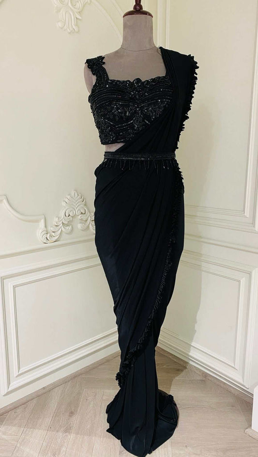 Classic Black Ready-to-Wear Saree