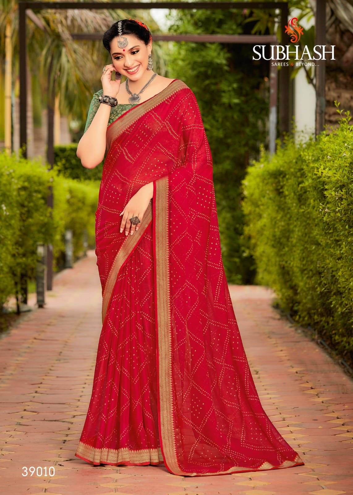 Chiffon Jaipuri Saree