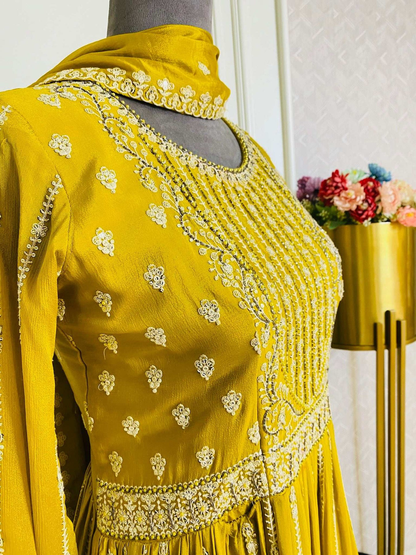 Mustard Sharara Set