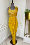 Sunflower Yellow Ready to wear saree