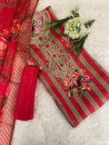 Rani Pink Sequins Crepe Unstitched Salwar Suit