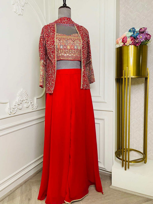 Hot pink sharara set