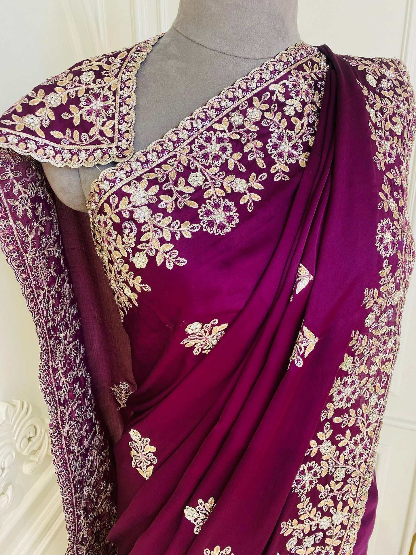 Gota Pati Satain Fabric Saree