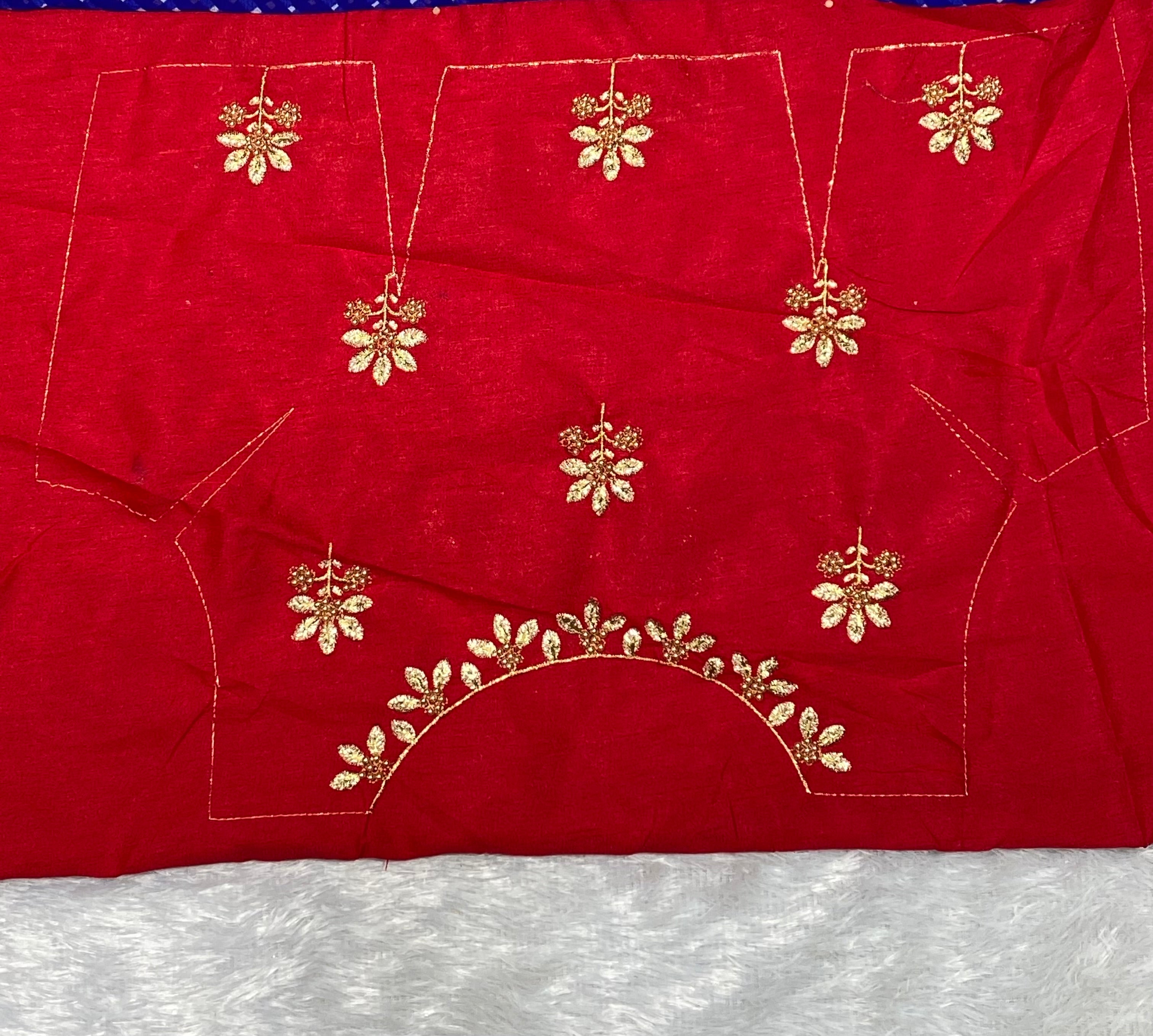 Georgeet Lehriya Saree WITH CUT WORK BORDER