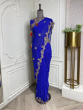 Georgeet Lehriya Saree WITH CUT WORK BORDER