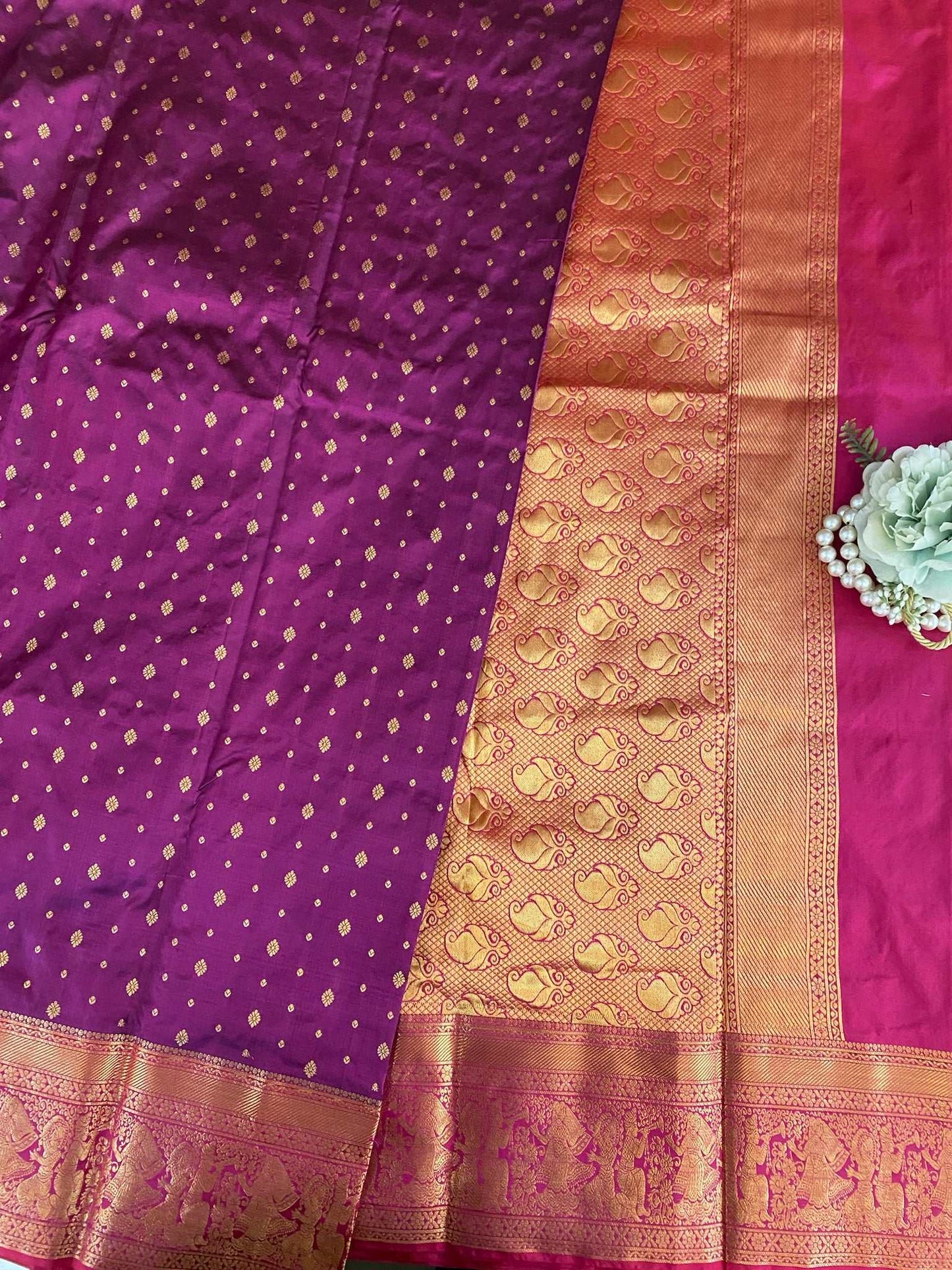 Purple Kanchipuram Silk Saree