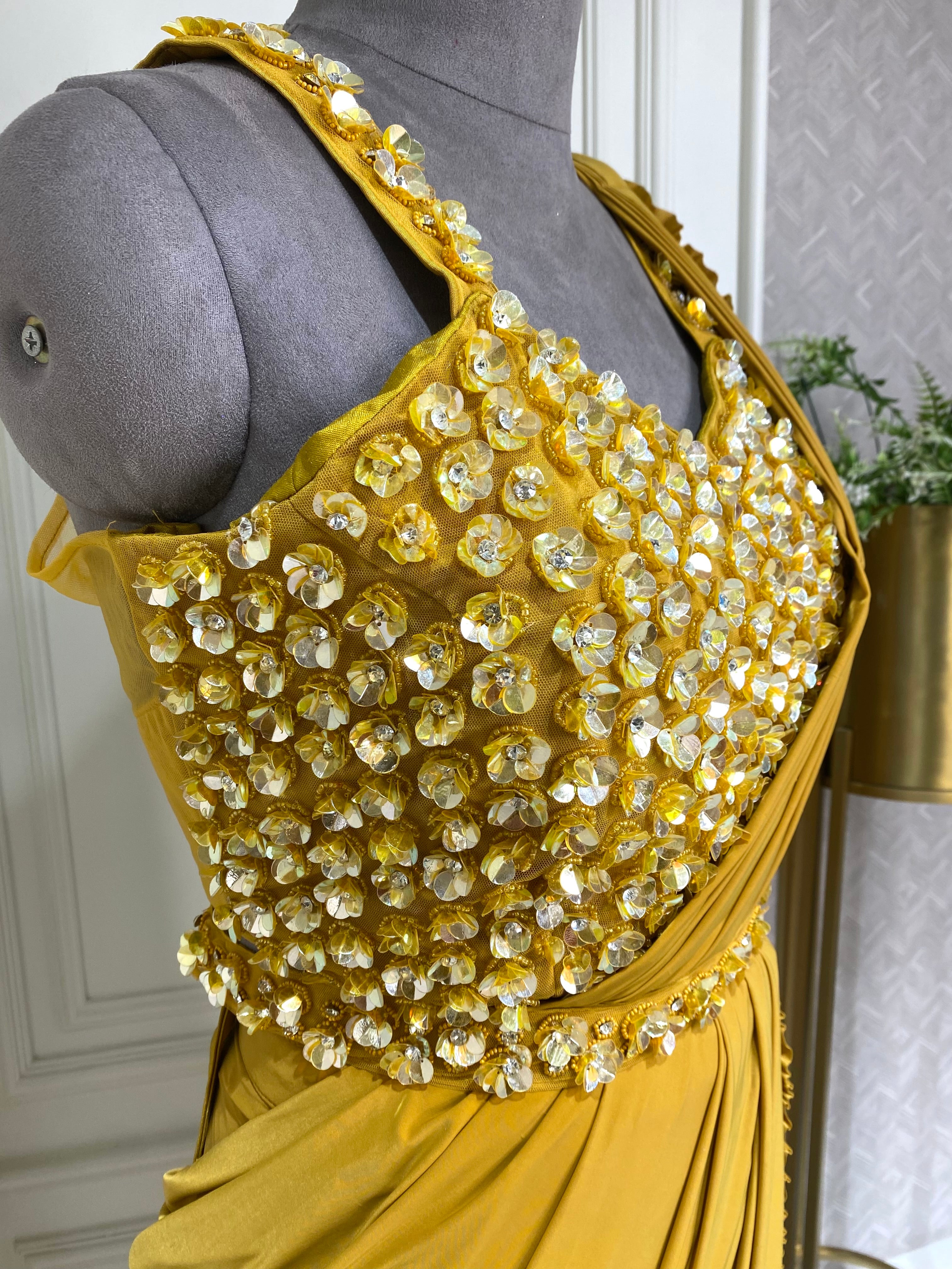 Sunflower Yellow Ready to wear saree
