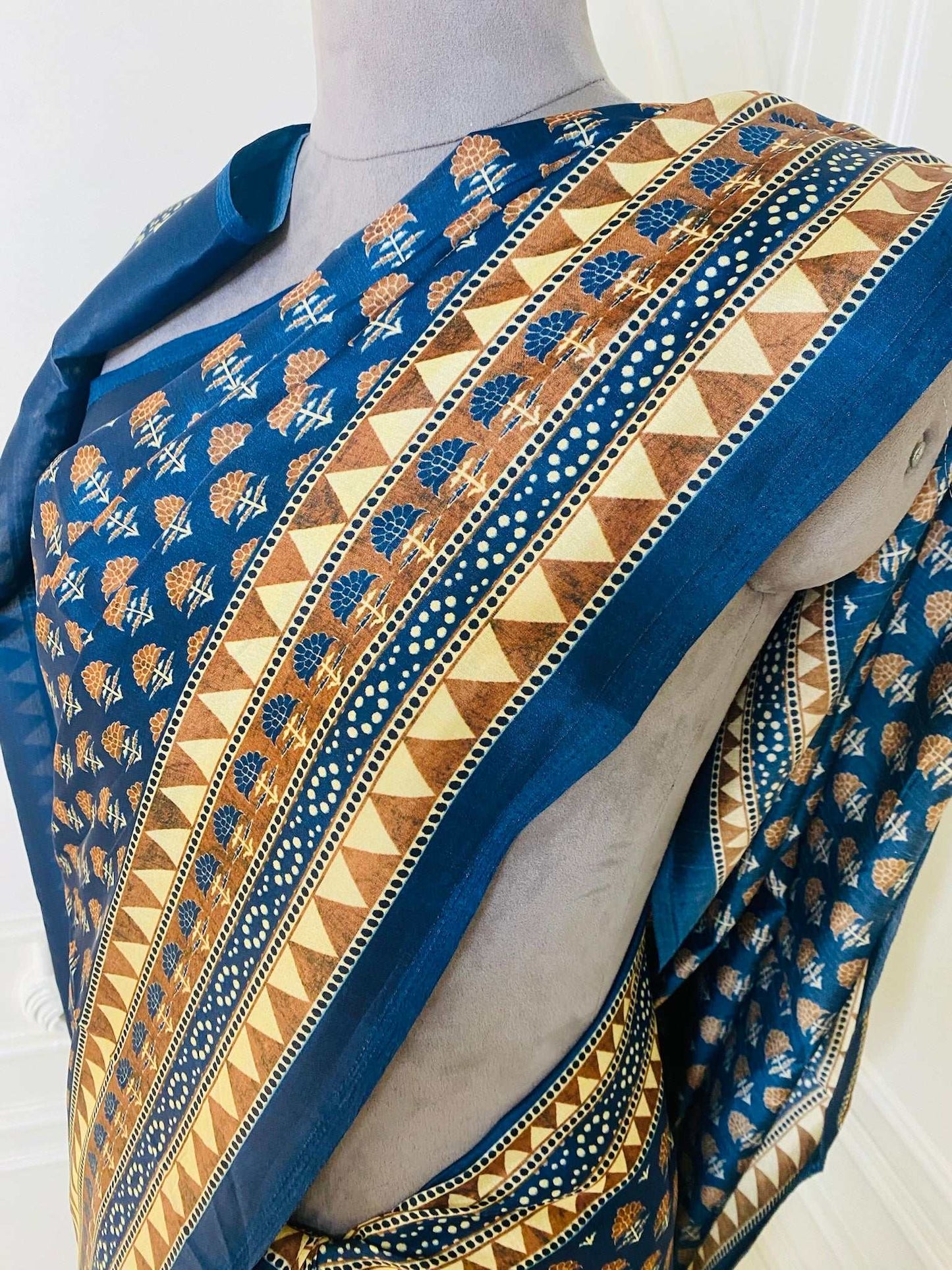 Cotton Silk Blue saree