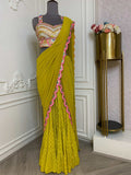 SUNFLOWER SANGRIA PRE-STITCHED SAREE