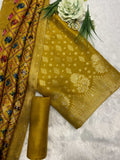 Silk Suit With Patola Duppta
