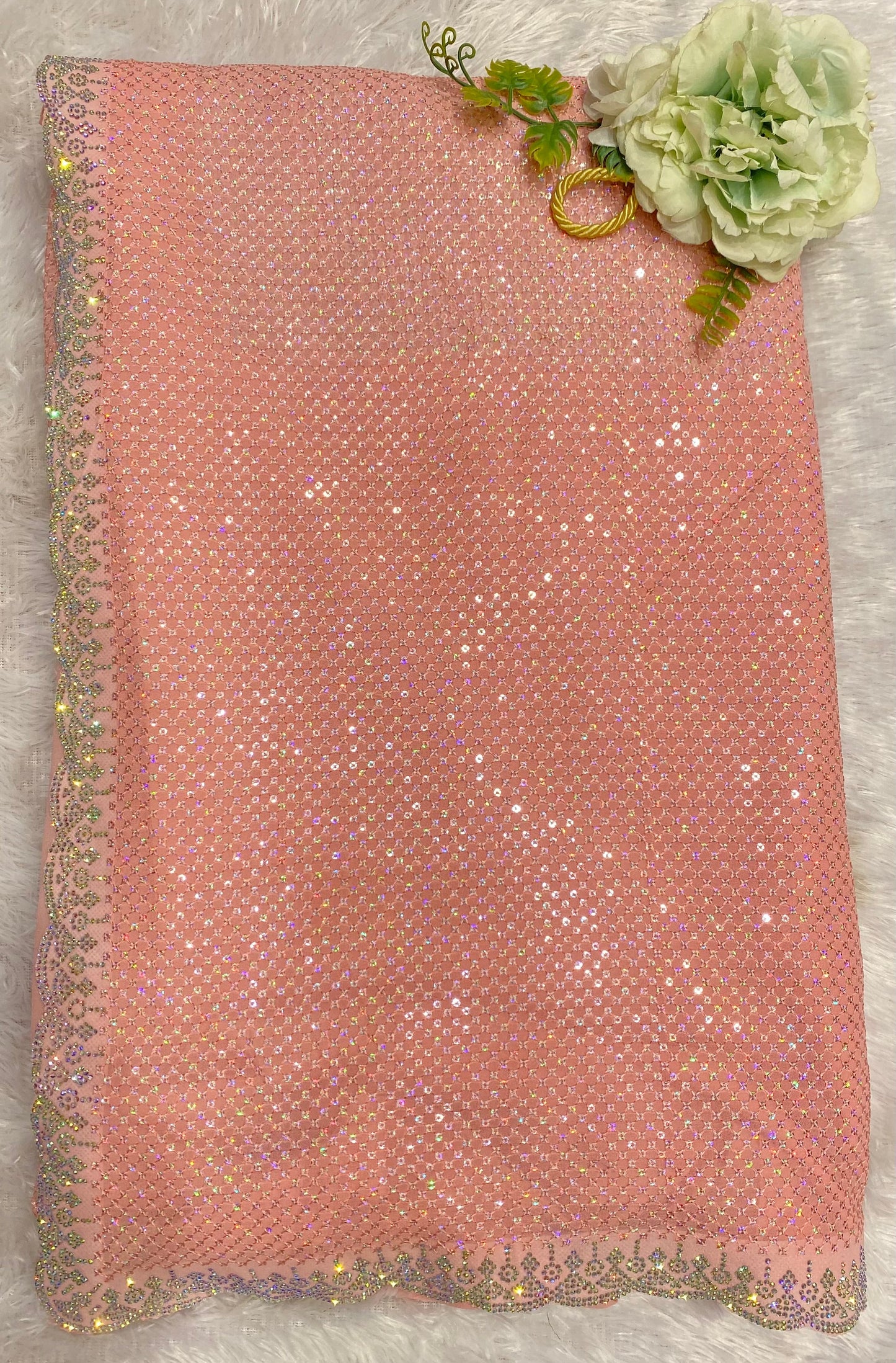 Georgette fabric with sequence work saree