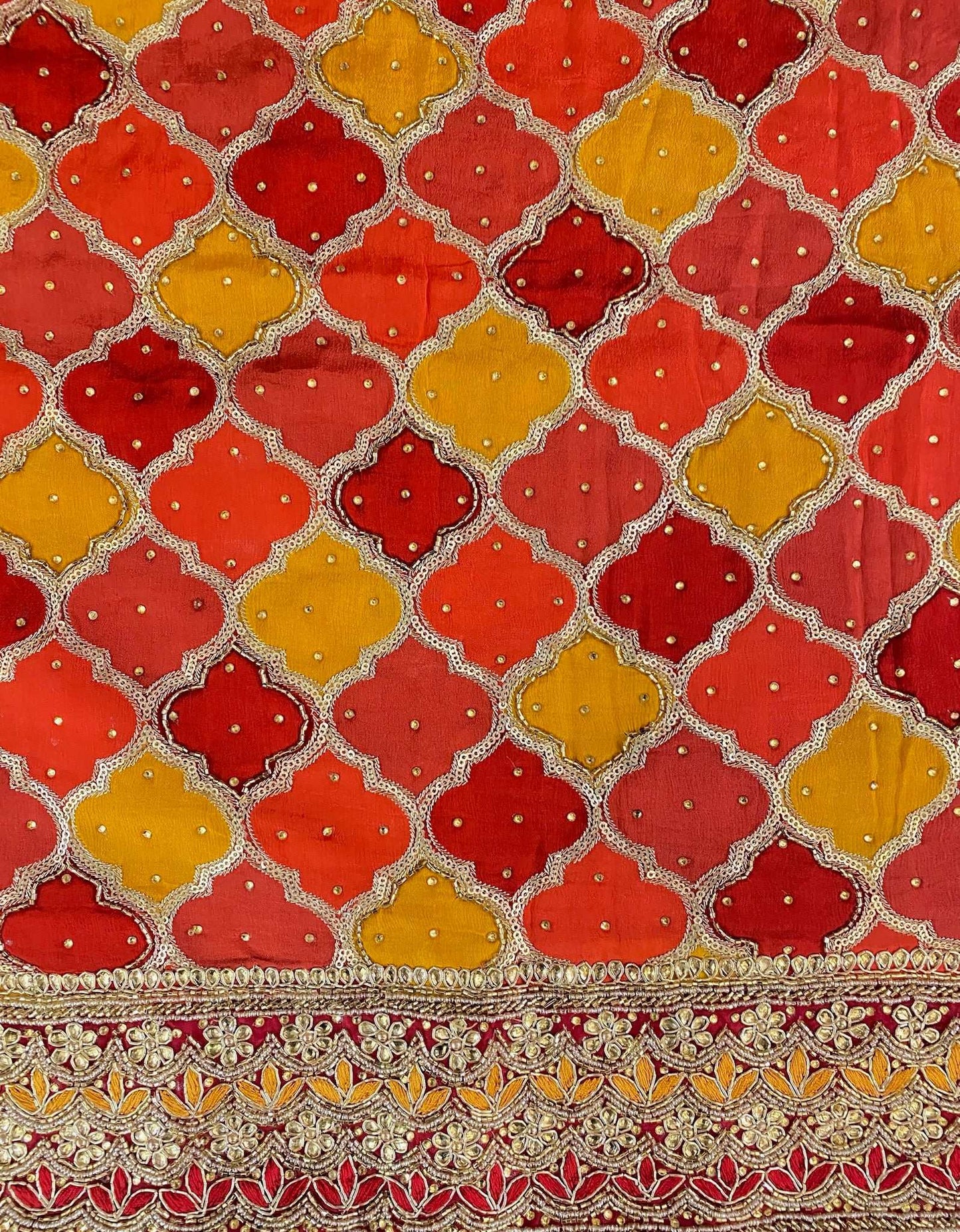 Suits Rani Pink Stonework Semi Crepe Unstitched Salwar Suit