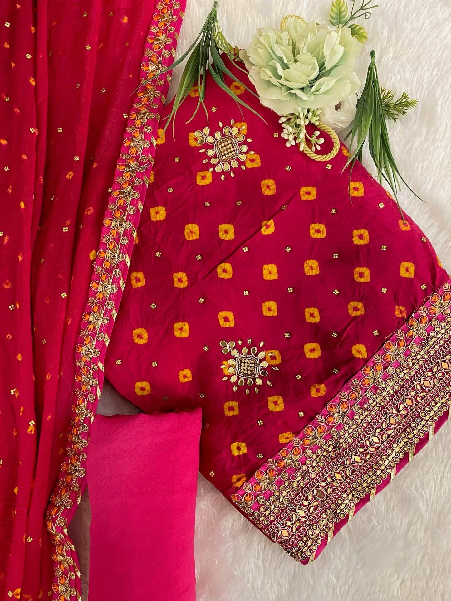 Red Bandani Print Suit