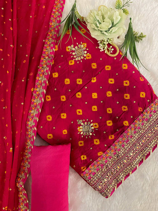 Red Bandani Print Suit