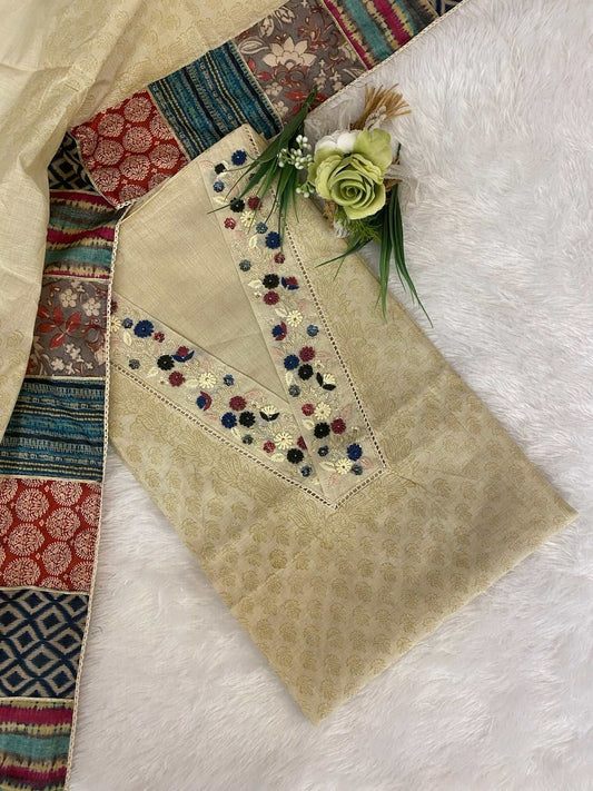 Ivory V Shape Neck