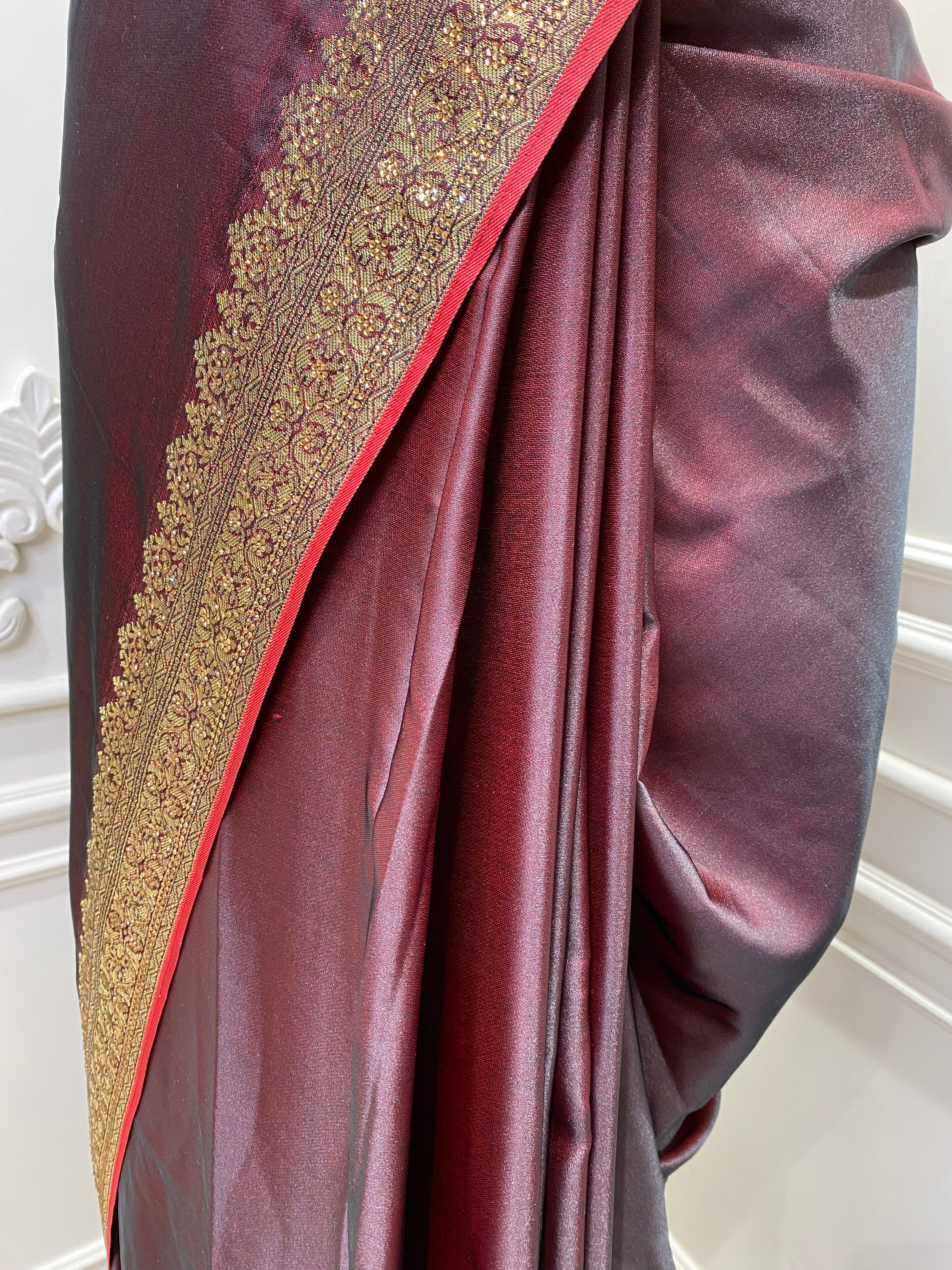 Palia silk saree with border