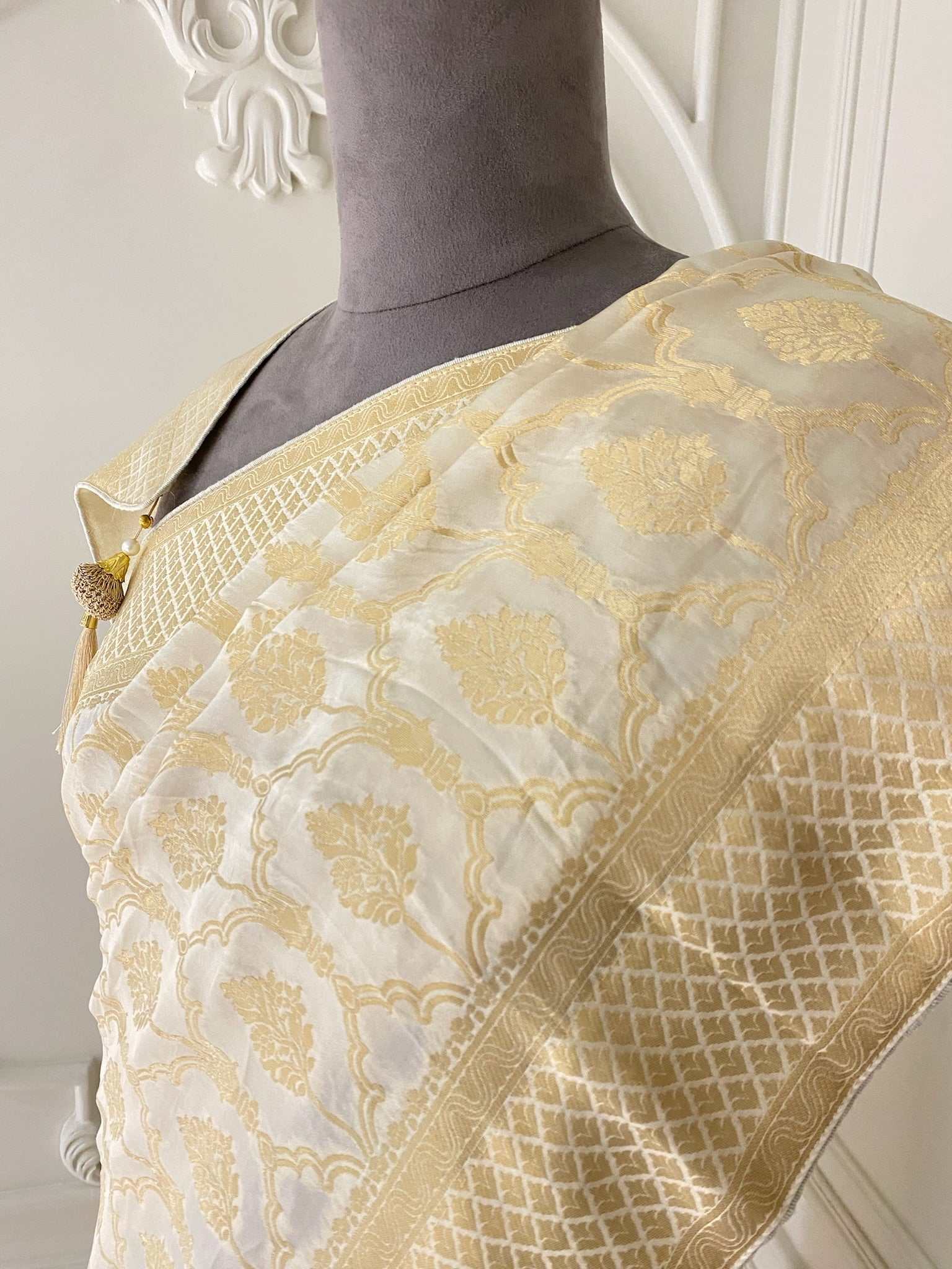 Beige Soft Silk Saree