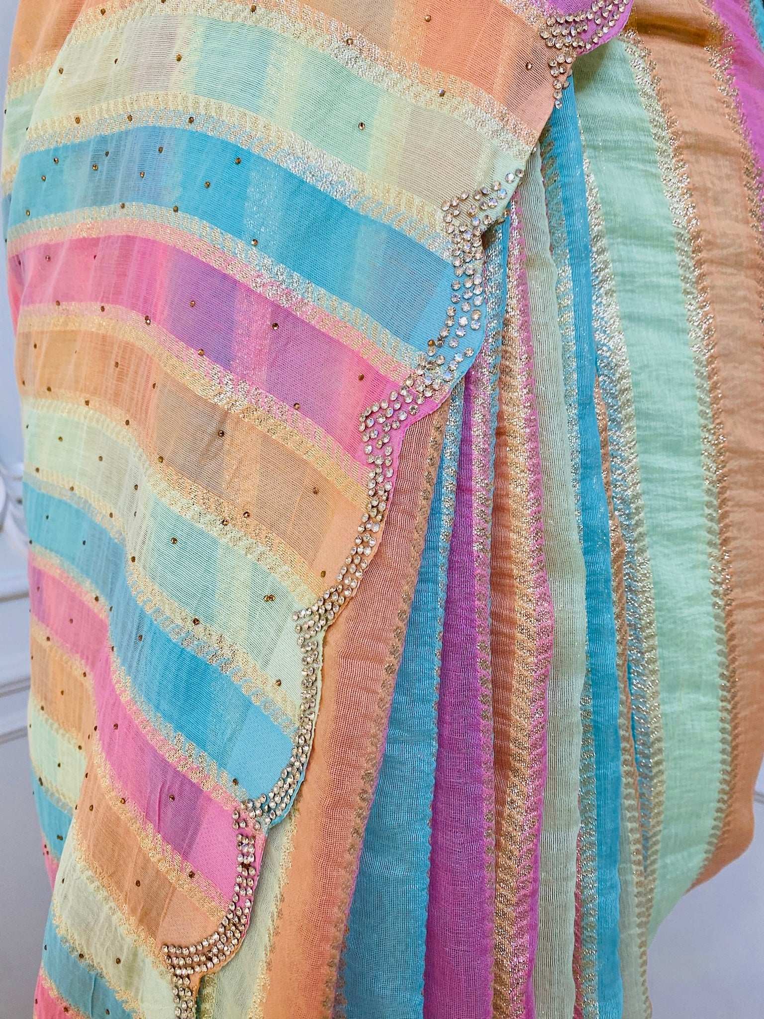 Multi-Color Organza Saree