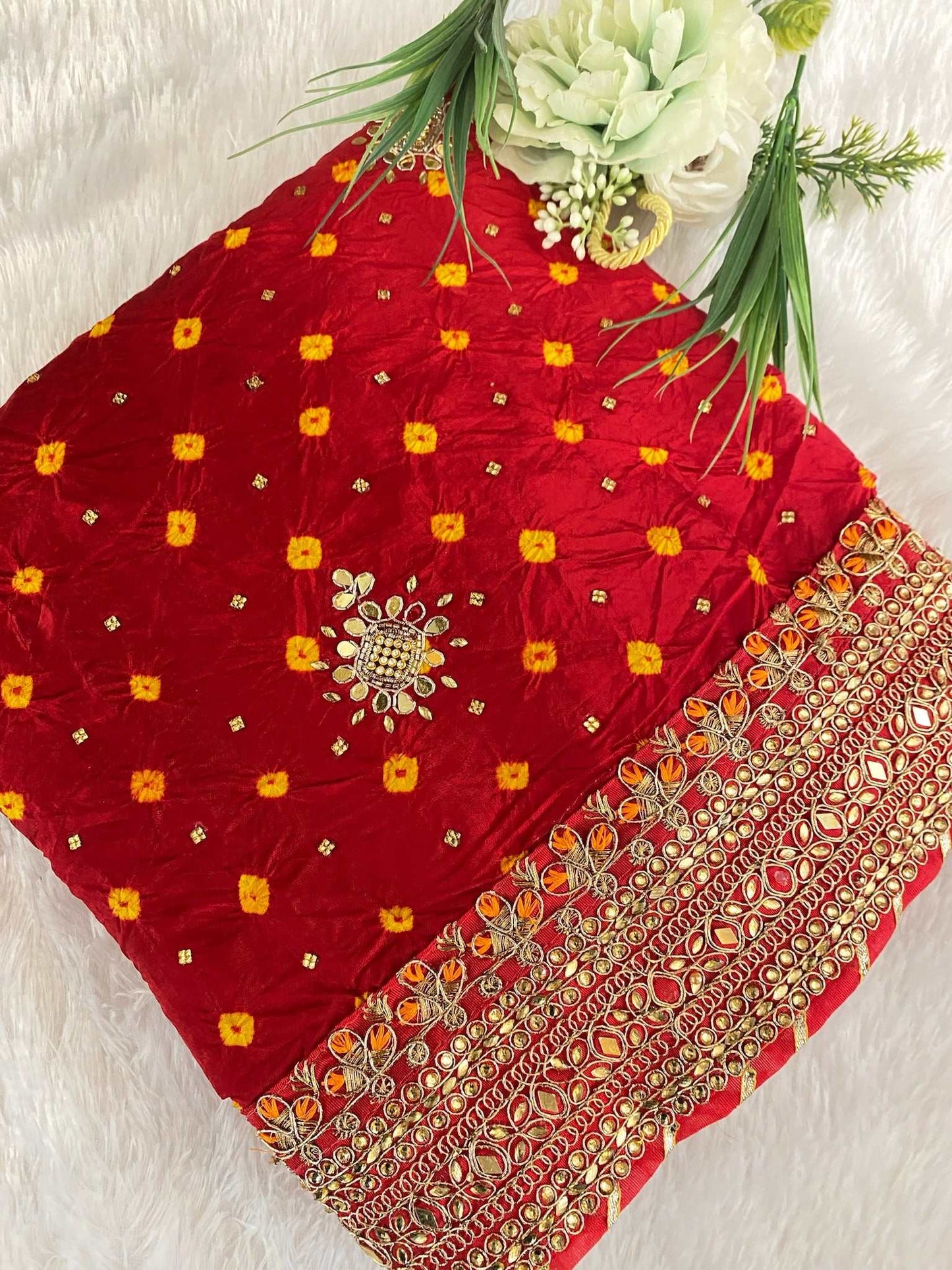 Red Bandani Print Suit