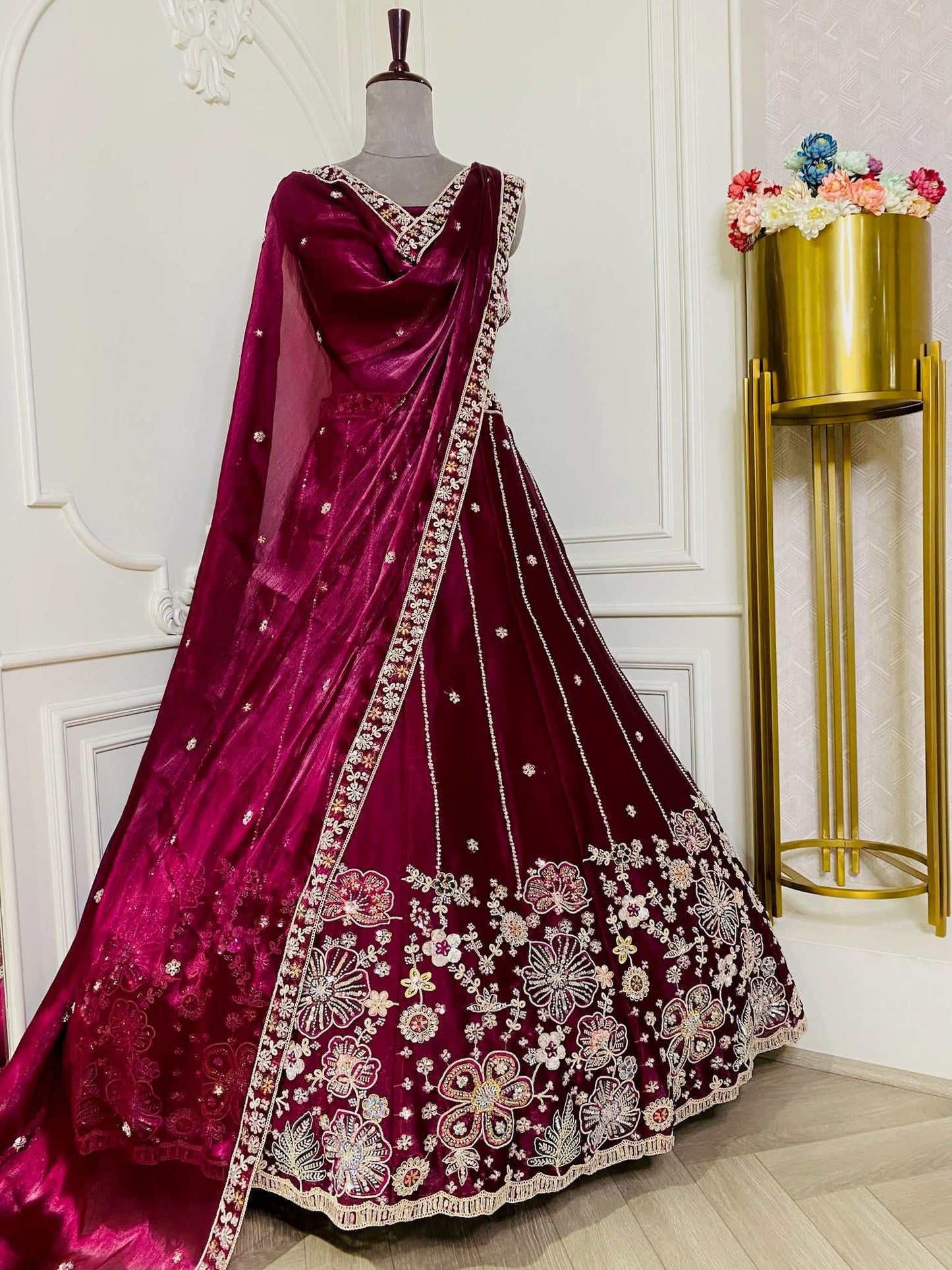 Jimmy fabric Lehenga