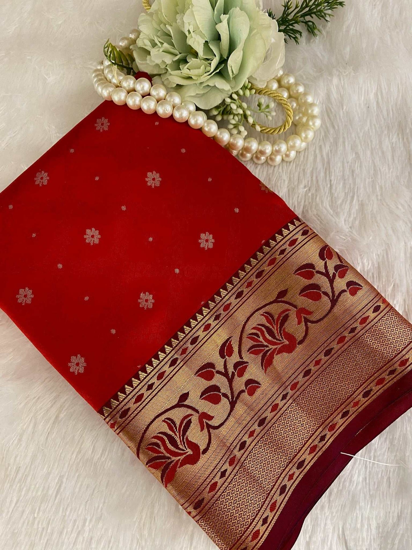 Orange Zariwork Pure Silk Saree