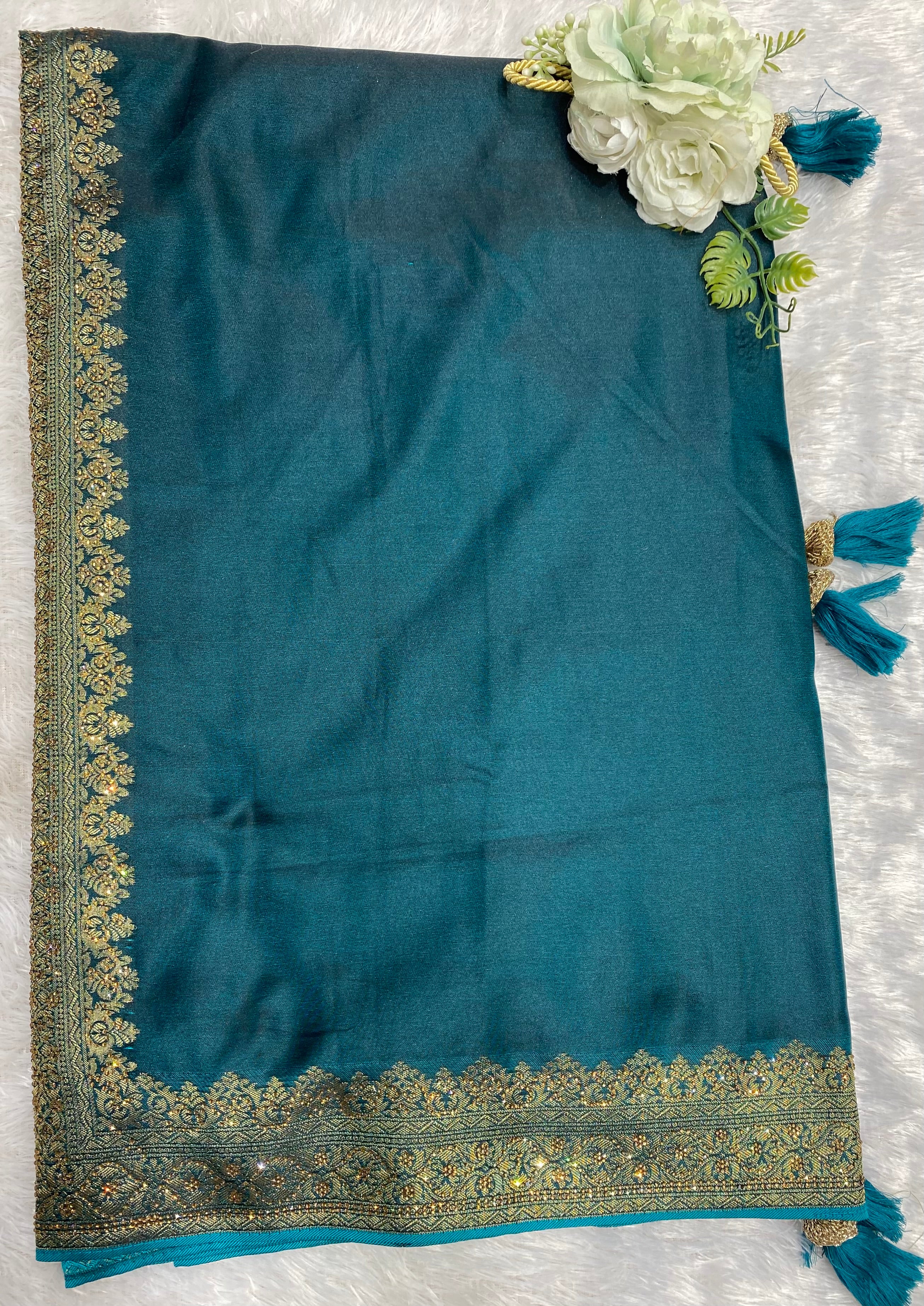 Palia silk saree with border