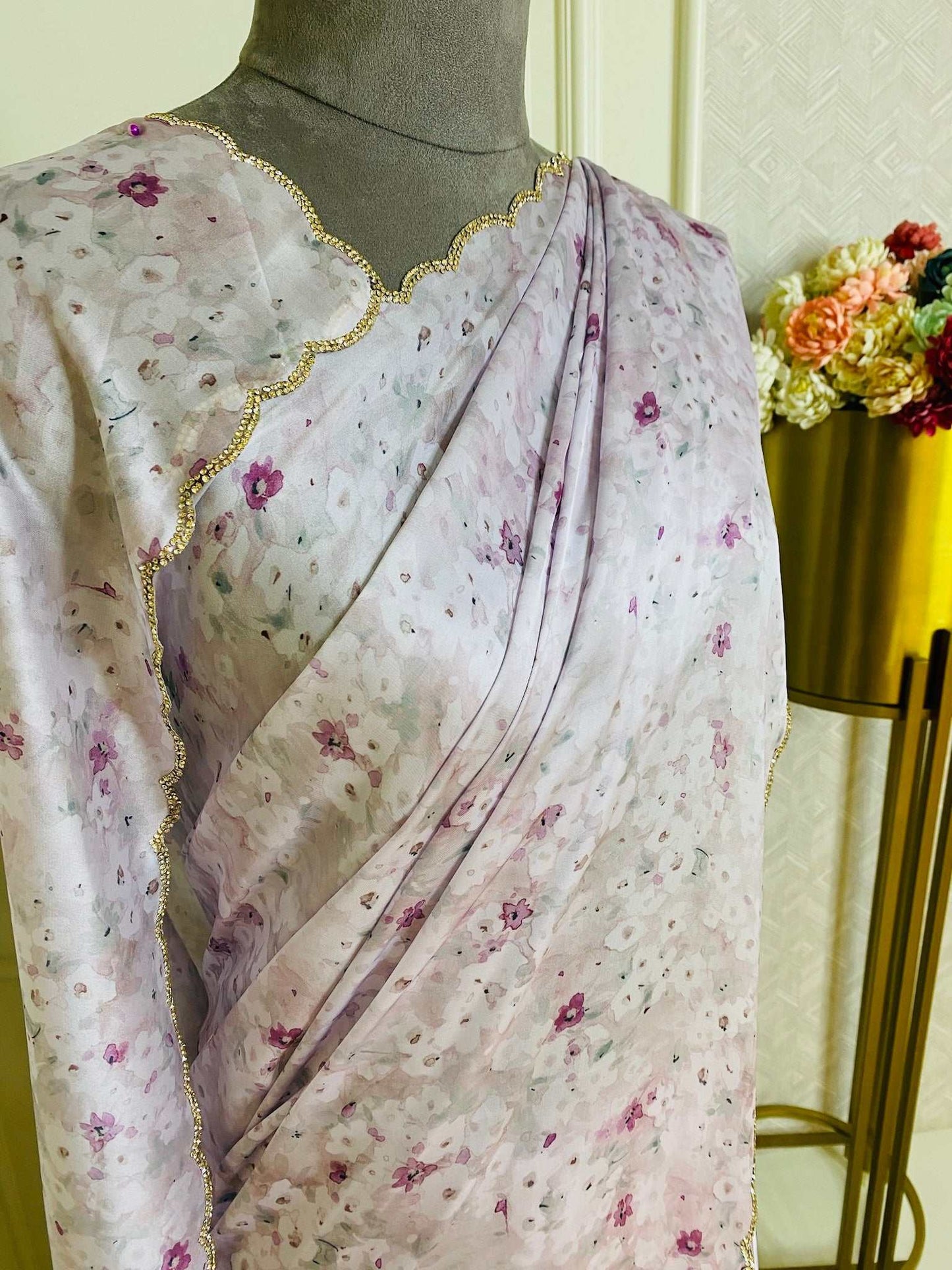 Soft Satin Printed Saree