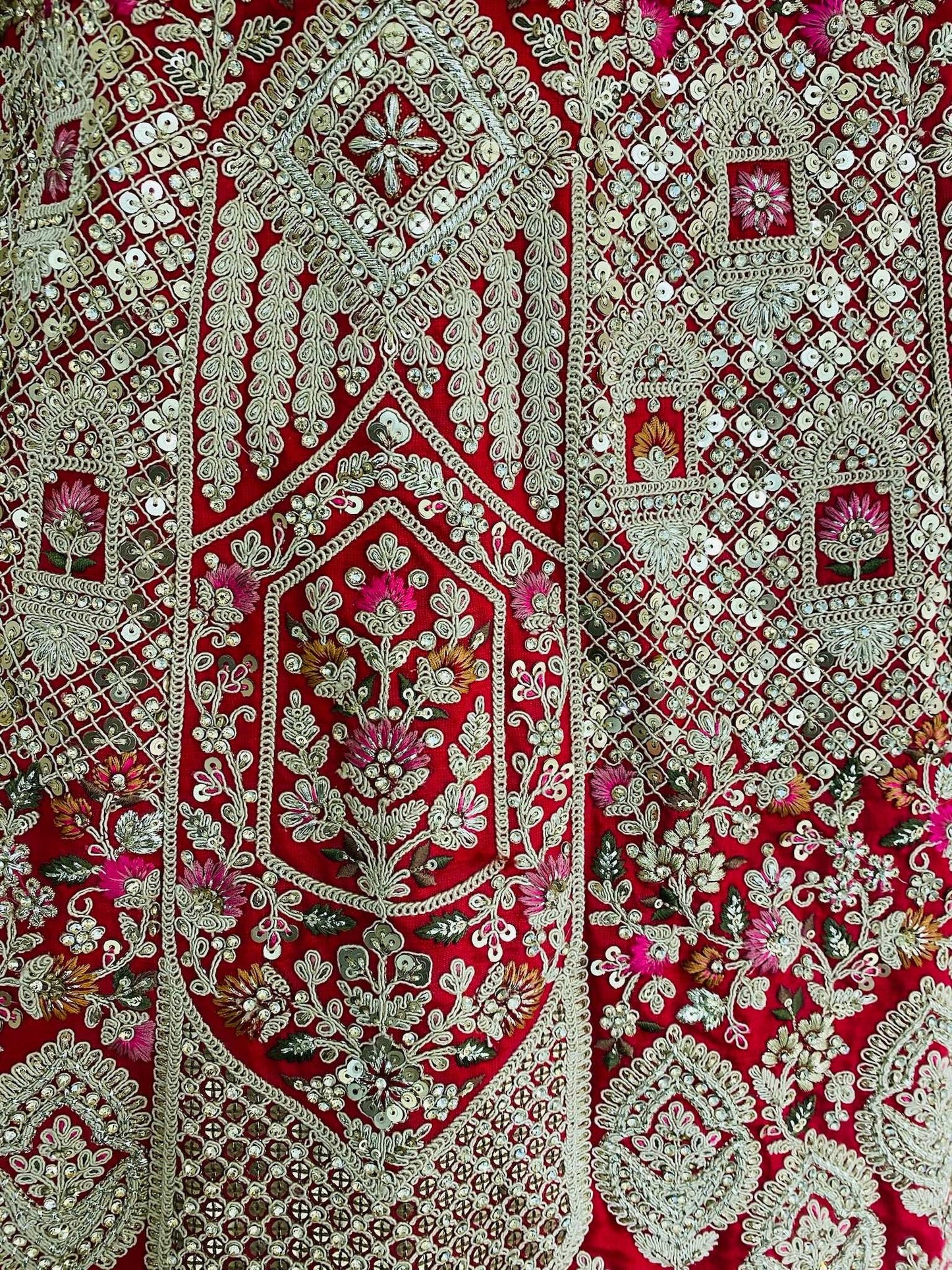 Coral Fuchsia Pink Lehenga