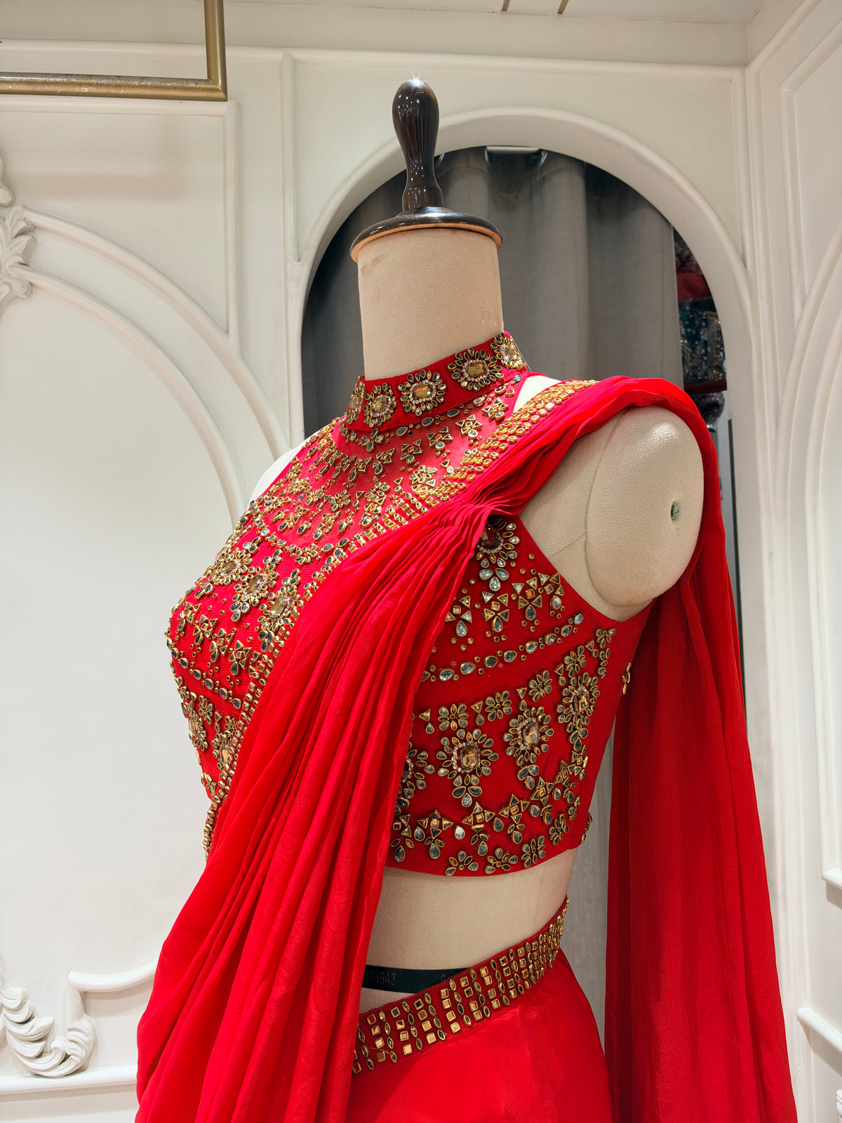 DRIVE SAREE - RED