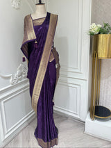 Royal Banarsi Silk Saree with Zari Border