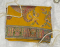Mustard Paisley Print Saree