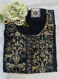 Black Embroidered Designer Suit Set