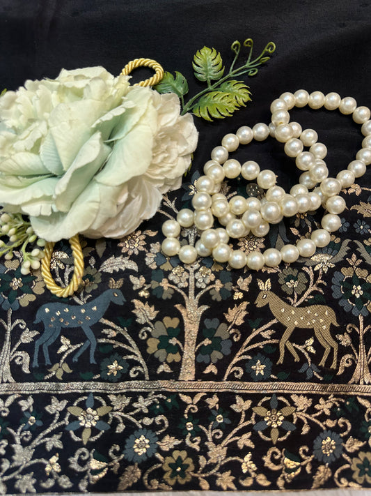 Black Embroidered Designer Suit Set