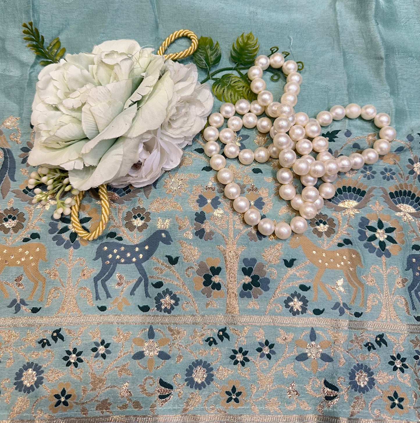 Mint Green Embroidered Designer Suit Set