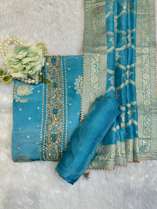 Designer Embroidered Party Suit Set