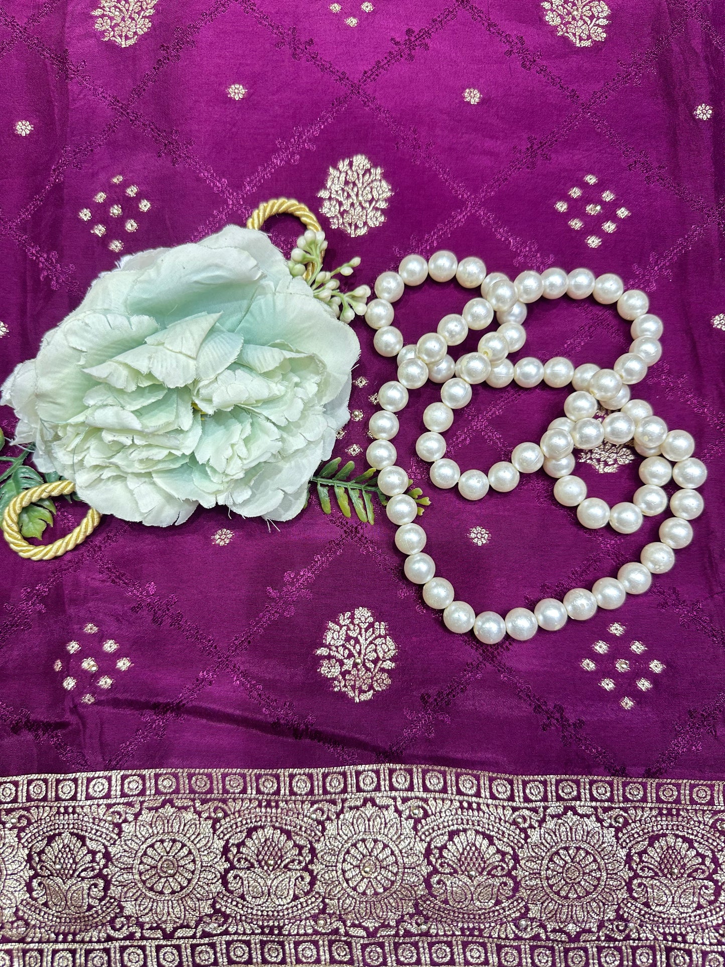 Purple Embroidered Designer Suit Set
