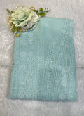 Sky Blue Chikankari Embroidered Suit Set