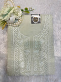 Mint Chikankari Embroidered Suit Set