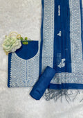 Royal Blue Embroidered Suit Set